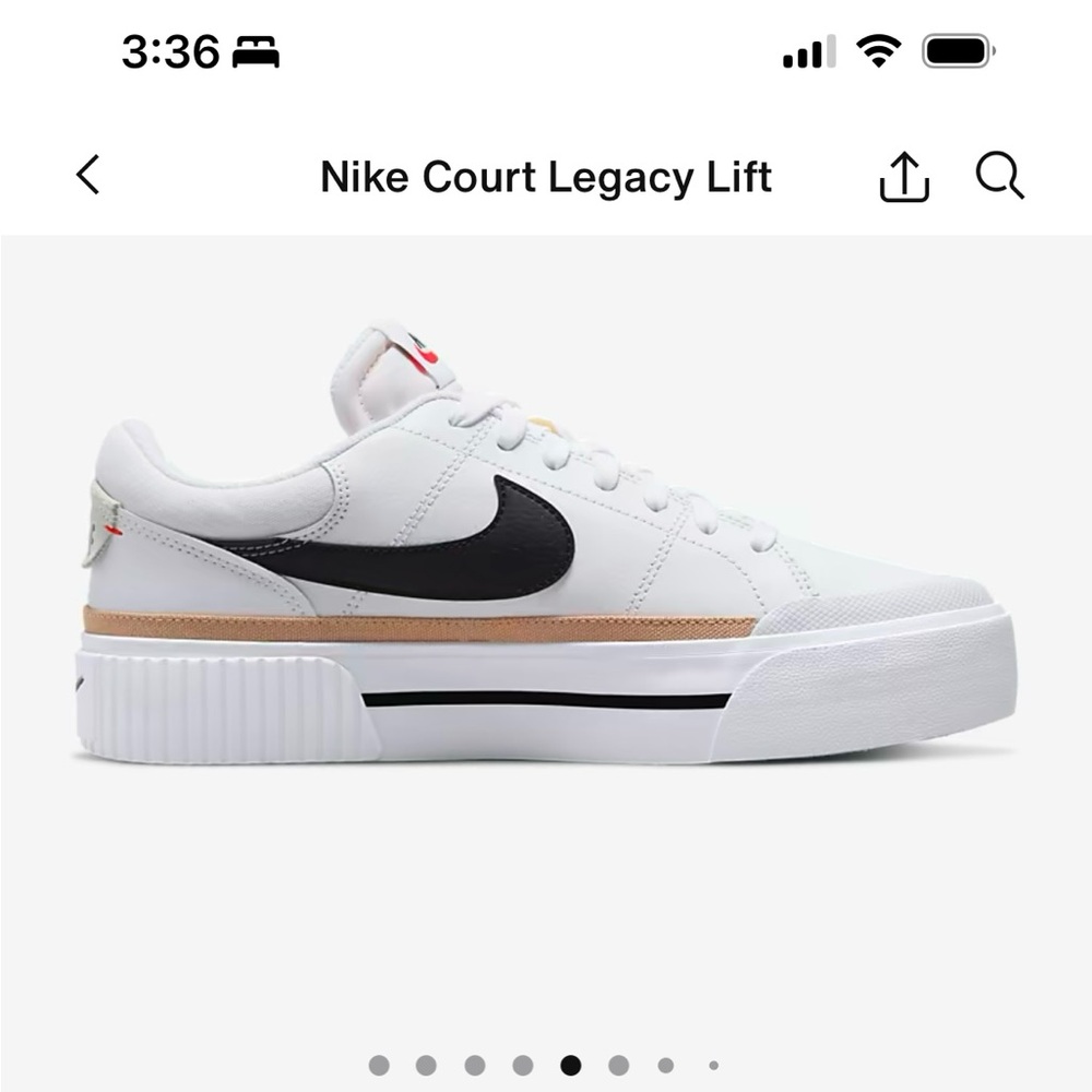 Nike Court Legacy Lift Kids' Shoes - White and Black